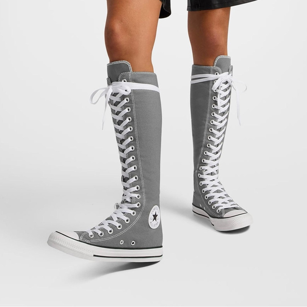 Converse Chuck Taylor All Star XXHi Grey White Zipper size 5.5 NEW Knee High